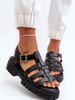 Dámské římské sandály černé Rosarose