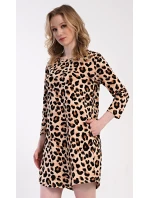 Dámské domácí šaty s tříčtvrtečním rukávem Leona