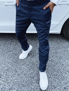 Pánské tmavě modré chinos kalhoty FashionStreet UX4402