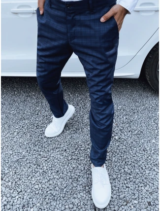 Pánské tmavě modré chinos kalhoty FashionStreet UX4402