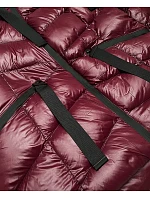 Dámská krátká zimní bunda cherry (23066-7)