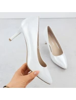 Dámské saténové stříbrné lodičky Sergio Leone 1336