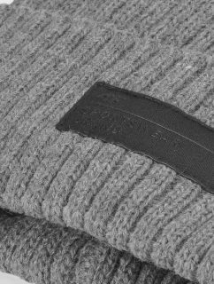 Zimní pánská teplá čepice 4F 4FAW23ACAPM306-24M šedá