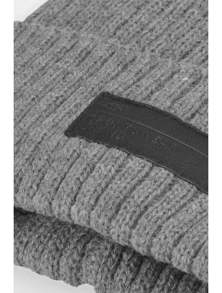 Zimní pánská teplá čepice 4F 4FAW23ACAPM306-24M šedá