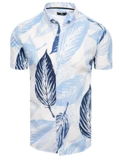 Pánská bílá košile s krátkým rukávem FashionStreet KX1035