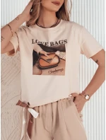 Dámské broskvové tričko LOBAG FashionStreet RY2411