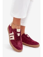 Dámské semišové sneakersy Vinceza 79557 bordové