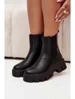 Dámské kotníkové boty s zipem Vyhřívané Eko kůže Černé Fivienne Dámské kotníkové boty s zipem Vyhřívané Eko kůže Černé Fivienne