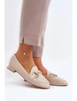 Dámské mokasíny FF-33 Světle béžová - Joia Dámské mokasíny FF-33 Světle béžová - Joia