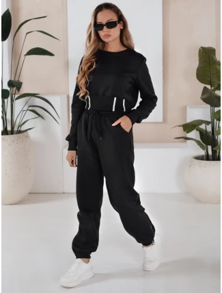 Dámský černý teplákový komplet FashionStreet AY1159