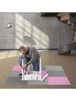 Multipack One Fitness puzzle podložka MP10 růžovo-šedá 9 dílků 10 mm