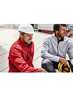 Daiber JN 898 Pánská pracovní pletená fleece bunda - Solid 02.0898 white melange/carbon Daiber JN 898 Pánská pracovní pletená fleece bunda - Solid 02.0898 white melange/carbon