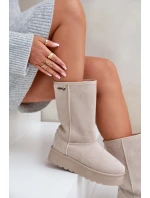 Vysoké Sněhule Na Platformě Big Star OO274894 Světle Béžové Vysoké Sněhule Na Platformě Big Star OO274894 Světle Béžové