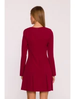 Dámské šaty M872 Bordó - MOE