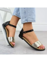 Dámské černo-zlaté sandály Filippo DS6917