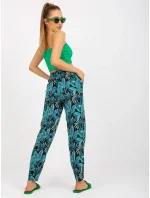 Kalhoty D73771M61869M černozelené Kalhoty D73771M61869M černozelené