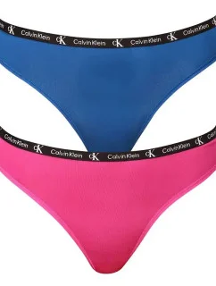 Dámská tanga Micro 1996 2Pack QD5035E-C0Z - Calvin Klein