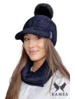 Dámská čepice KORYNA s bambulí - Kamea