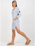 Dámské šaty TW SK BL 1010 šaty.74 bílá a tmavě modrá - FPrice