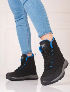 Komfortní dámské trekingové boty červené bez podpatku