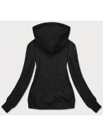 Černá dámská sportovní mikina s kapucí (N4596) Černá dámská sportovní mikina s kapucí (N4596)