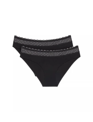 Dámské kalhotky Feel of Modal Tai 2P - BLACK - černé 0004 - TRIUMPH Dámské kalhotky Feel of Modal Tai 2P - BLACK - černé 0004 - TRIUMPH