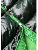 Zelená dlouhá dámská zimní bunda s kontrastní podšívkou (j9-063) Zelená dlouhá dámská zimní bunda s kontrastní podšívkou (j9-063)