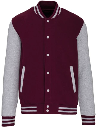 Kariban K 497 Unisex college bunda "Teddy" 20.K497 wine/oxford grey Kariban K 497 Unisex college bunda "Teddy" 20.K497 wine/oxford grey
