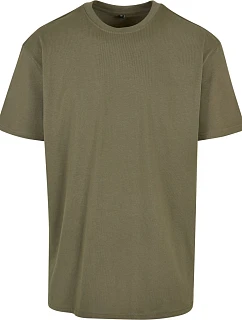Build your Brand BY 102 Oversize tričko z těžké bavlny 56.0102 olive