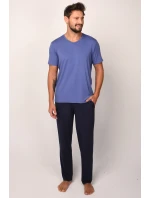 Italská móda Dallas c.r. dlouhá barva:modrá/šedá