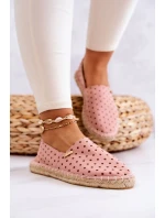 Dámské espadrilky s puntíky Big Star JJ274869 Růžové