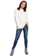 Dámský svetr BK038 ecru - BEwear