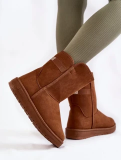 Dámské vysoké boty do sněhu Big Star KK274616 hnědé