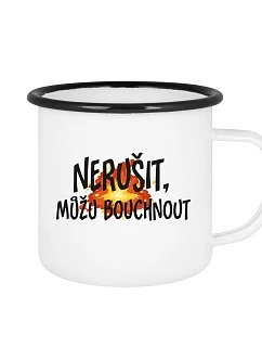 NERUŠIT, MŮŽU BOUCHNOUT. - bílý plecháček 350 ml