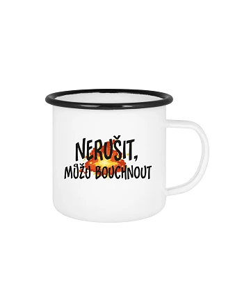 NERUŠIT, MŮŽU BOUCHNOUT. - bílý plecháček 350 ml NERUŠIT, MŮŽU BOUCHNOUT. - bílý plecháček 350 ml