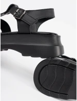 Klasické černé dámské sandály platforma Klasické černé dámské sandály platforma