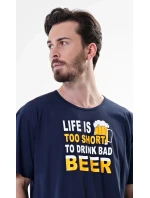 Pánská noční košile s krátkým rukávem Life is beer