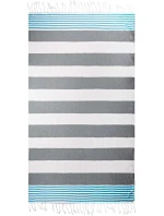 The One Towelling Hamam Marine Hamam ručník "Marine" 48.1046 anthracite/turquoise The One Towelling Hamam Marine Hamam ručník "Marine" 48.1046 anthracite/turquoise