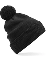 Beechfield B 450N Pletená bio čepice s bambulí "Snowstar®" 53.450N black Beechfield B 450N Pletená bio čepice s bambulí "Snowstar®" 53.450N black