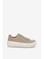 Dámské Textilní Tenisky Na Platformě Big Star RR274465 Béžové Dámské Textilní Tenisky Na Platformě Big Star RR274465 Béžové
