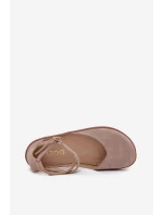 Dámské Semišové Baletky Barefoot S Pásky Zazoo 191 Šedé