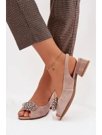 Sandály na podpatku model 225955 Step in style Sandály na podpatku model 225955 Step in style