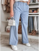 Dámské kalhoty se širokými nohavicemi MOBISKA modrá FashionStreet UY2617