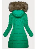 Zelená péřová dámská zimní bunda (LHD-23032)