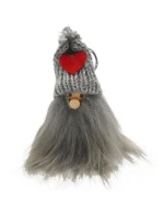 DLOUHOVOUSÝ PŘÍVĚŠEK ŠEDÝ SANTA CLAUS