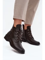 Nízké kotníkové boty s podšívkou na zip s ozdobou hnědé Nevalia