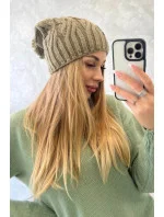 Čepice s fleecem Paulina K227 khaki - Oliwier