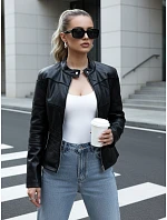 Dámská koženková bunda TY5455 černá - FashionStreet Dámská koženková bunda TY5455 černá - FashionStreet