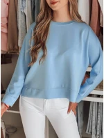 Dámská máslová halenka oversize s přívěskem NUBISS modrá FashionStreet RY2803