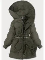 Dámská zimní oversize bunda v barvě khaki (736art)